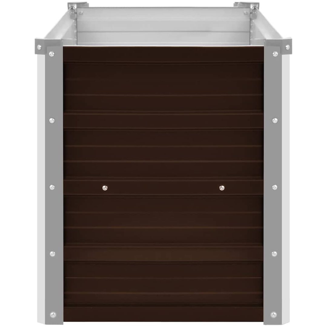 Odlingslåda upphöjd brun galvaniserat stål vidaXL 160 x 40 x 45 cm – bild 5