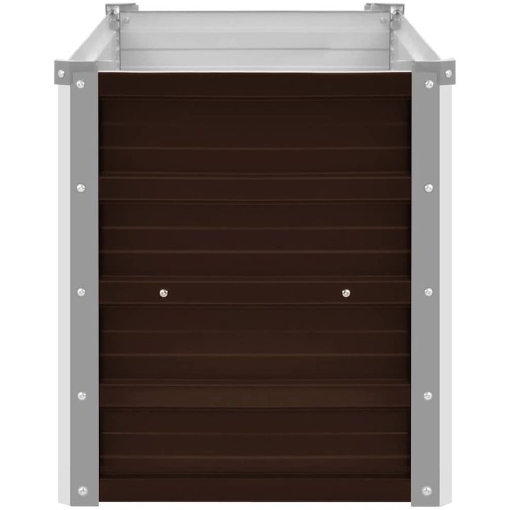 Odlingslåda upphöjd brun galvaniserat stål vidaXL 160 x 40 x 45 cm – bild 5