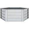 Odlingslåda upphöjd galvaniserat stål 129x45 cm silver vidaXL 129 x 129 x 45 cm – miniatyr 3