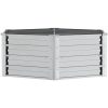 Odlingslåda upphöjd galvaniserat stål 129x45 cm silver vidaXL 129 x 129 x 45 cm – miniatyr 5