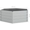 Odlingslåda upphöjd galvaniserat stål 129x45 cm silver vidaXL 129 x 129 x 45 cm – miniatyr 6