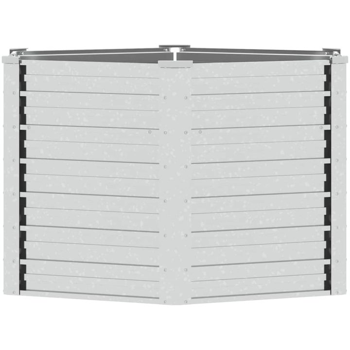 Odlingslåda upphöjd galvaniserat stål 129x77 cm silver vidaXL 129 x 129 x 77 cm – bild 6