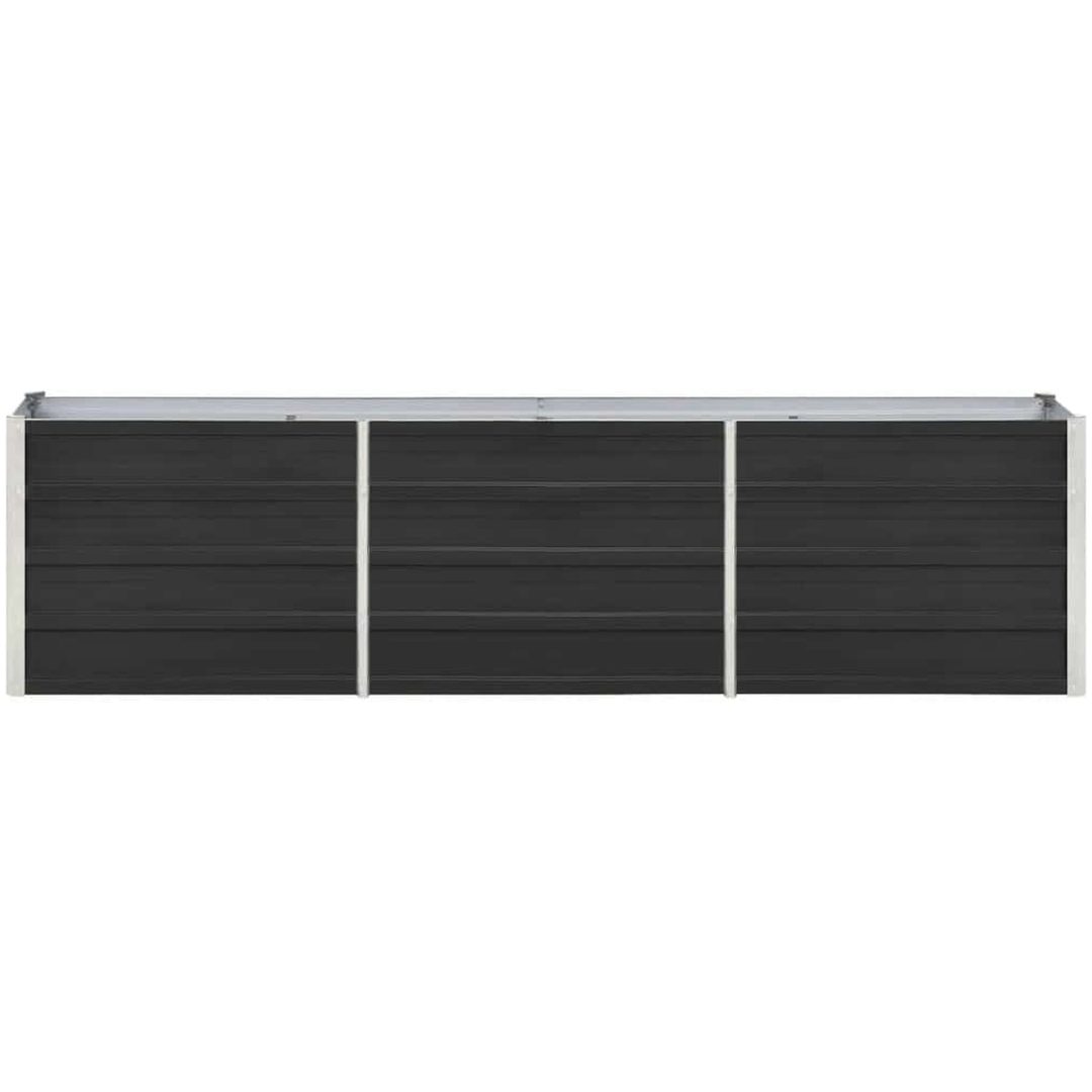Odlingslåda upphöjd galvaniserat stål antracit vidaXL 240 x 40 x 45 cm – bild 4