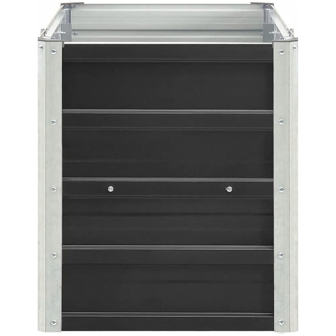 Odlingslåda upphöjd galvaniserat stål antracit vidaXL 240 x 40 x 45 cm – bild 5