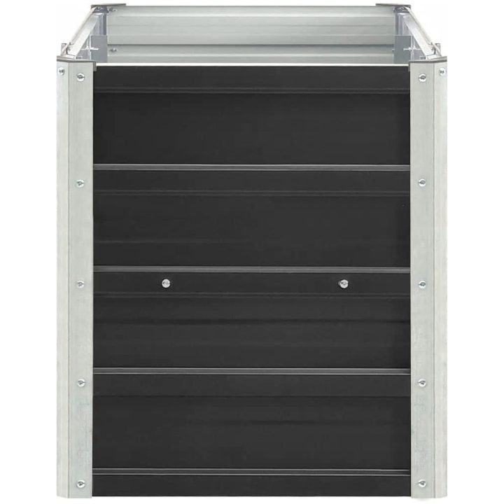 Odlingslåda upphöjd galvaniserat stål antracit vidaXL 240 x 40 x 45 cm – bild 5