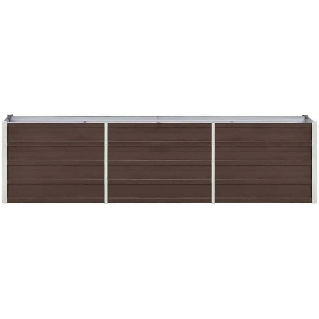 Odlingslåda upphöjd galvaniserat stål brun vidaXL 240 x 40 x 45 cm – bild 4