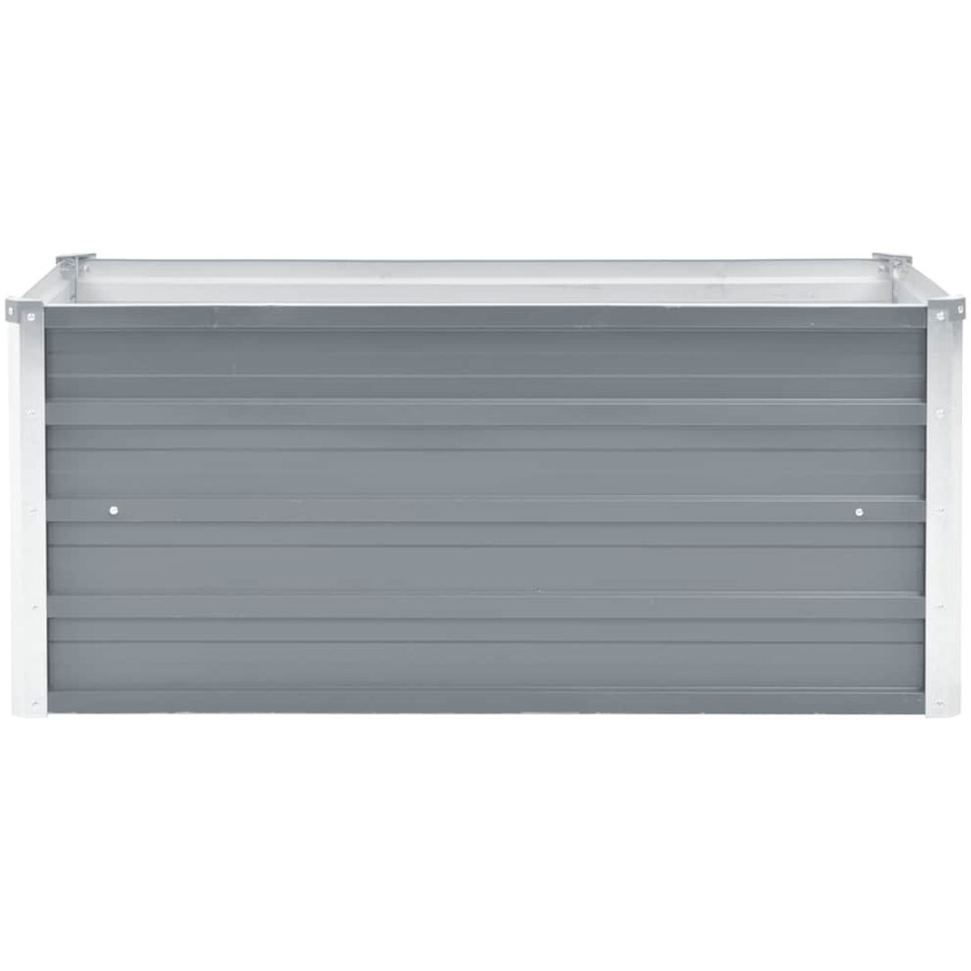Odlingslåda upphöjd galvaniserat stål grå vidaXL 100 x 40 x 45 cm – bild 3