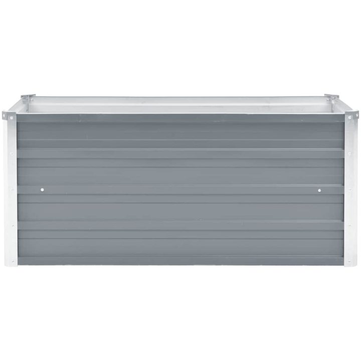 Odlingslåda upphöjd galvaniserat stål grå vidaXL 100 x 40 x 45 cm – bild 3