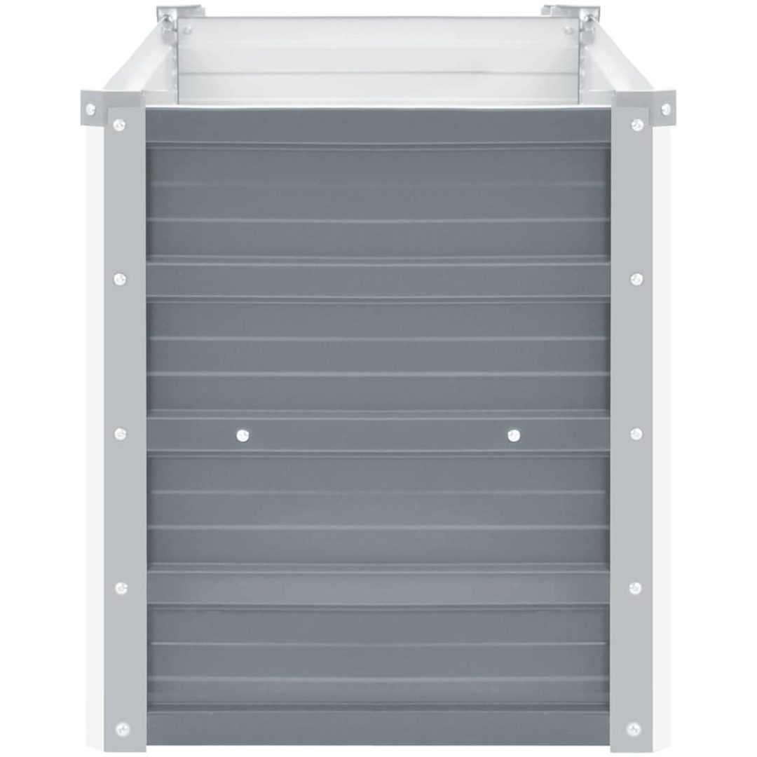 Odlingslåda upphöjd galvaniserat stål grå vidaXL 100 x 40 x 45 cm – bild 4