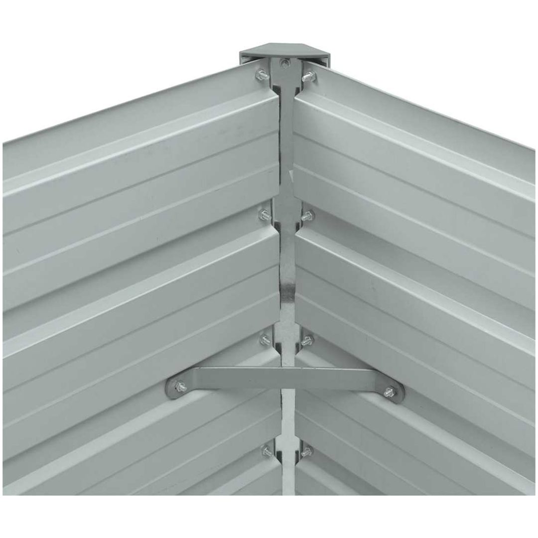 Odlingslåda upphöjd galvaniserat stål grå vidaXL 100 x 40 x 45 cm – bild 6