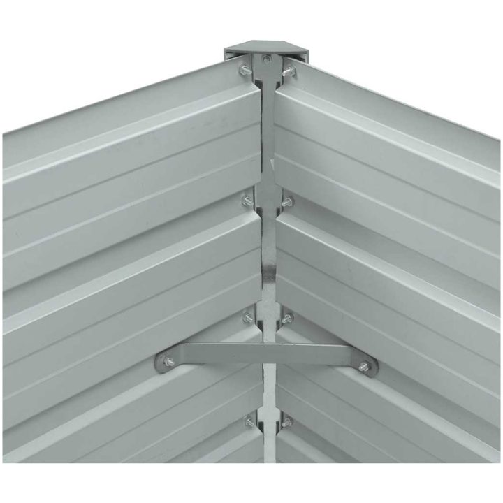 Odlingslåda upphöjd galvaniserat stål grå vidaXL 100 x 40 x 45 cm – bild 6