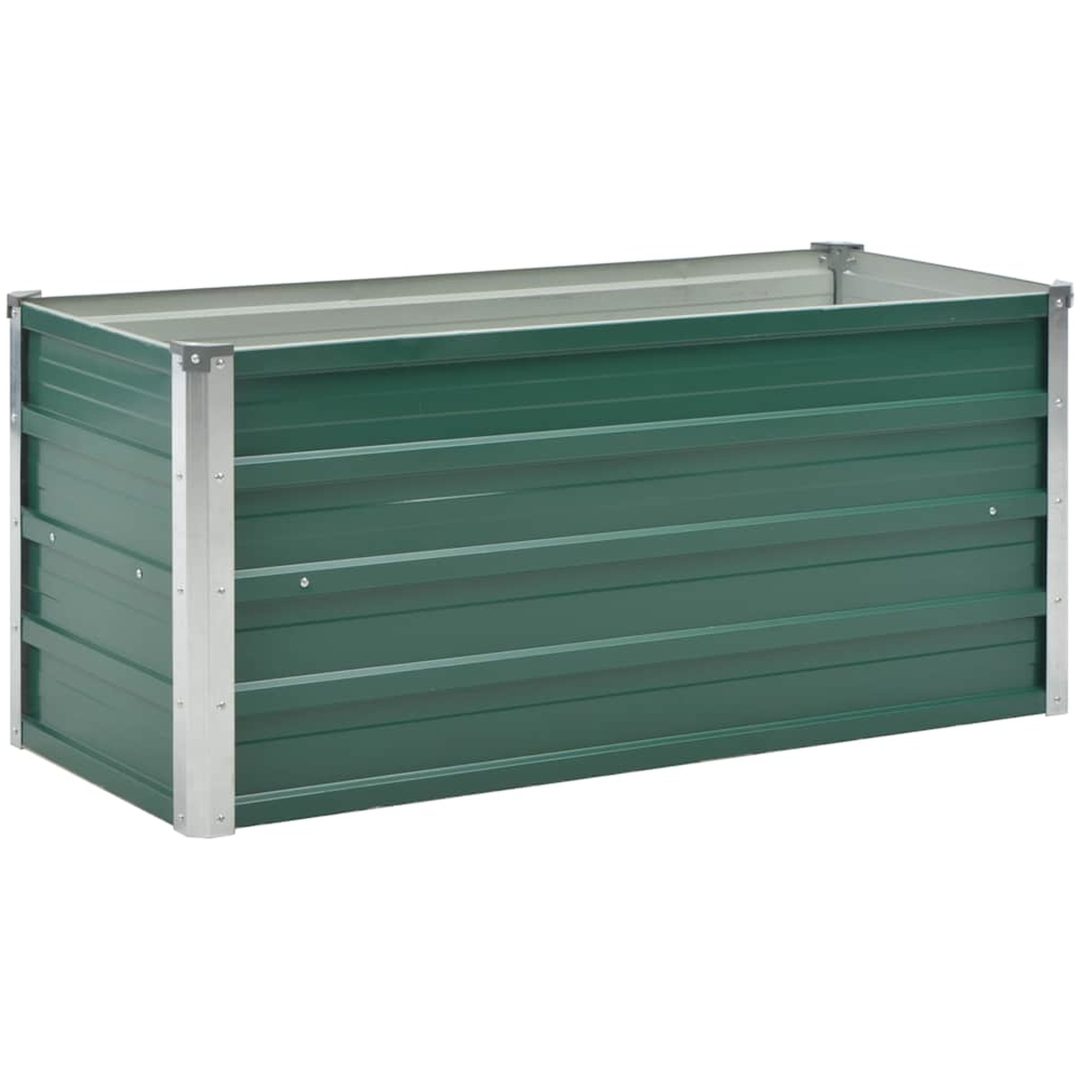 Odlingslåda upphöjd galvaniserat stål grön vidaXL 100 x 40 x 45 cm – bild 2