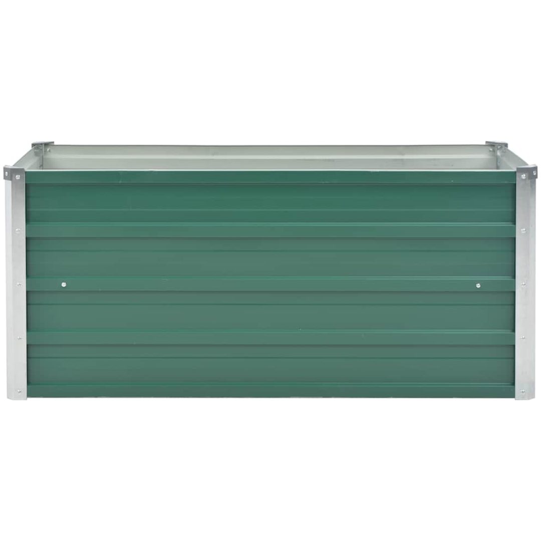 Odlingslåda upphöjd galvaniserat stål grön vidaXL 100 x 40 x 45 cm – bild 4