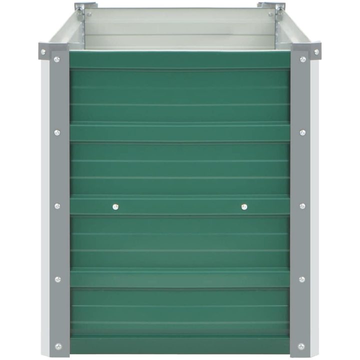 Odlingslåda upphöjd galvaniserat stål grön vidaXL 100 x 40 x 45 cm – bild 5