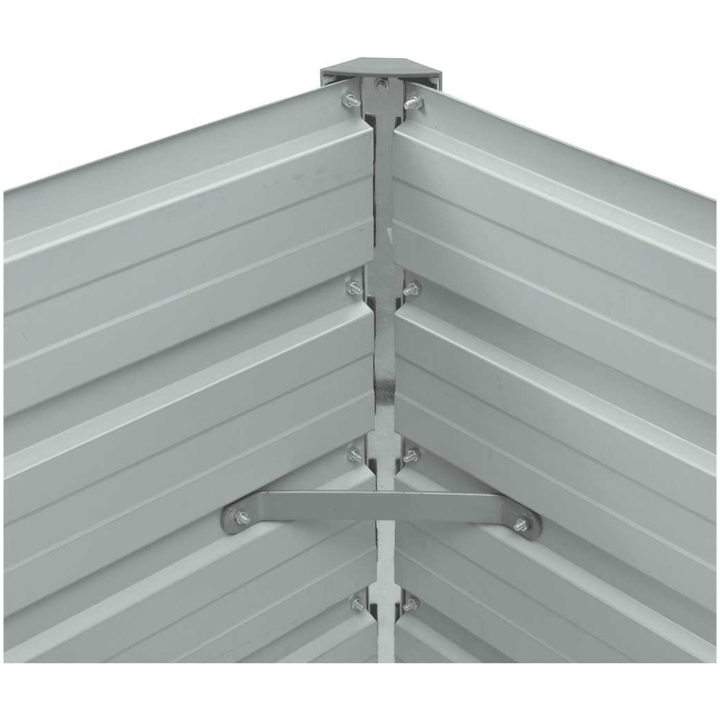 Odlingslåda upphöjd galvaniserat stål grön vidaXL 100 x 40 x 45 cm – bild 7