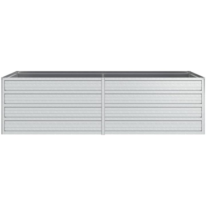 Odlingslåda upphöjd galvaniserat stål silver vidaXL 160 x 80 x 45 cm – bild 4