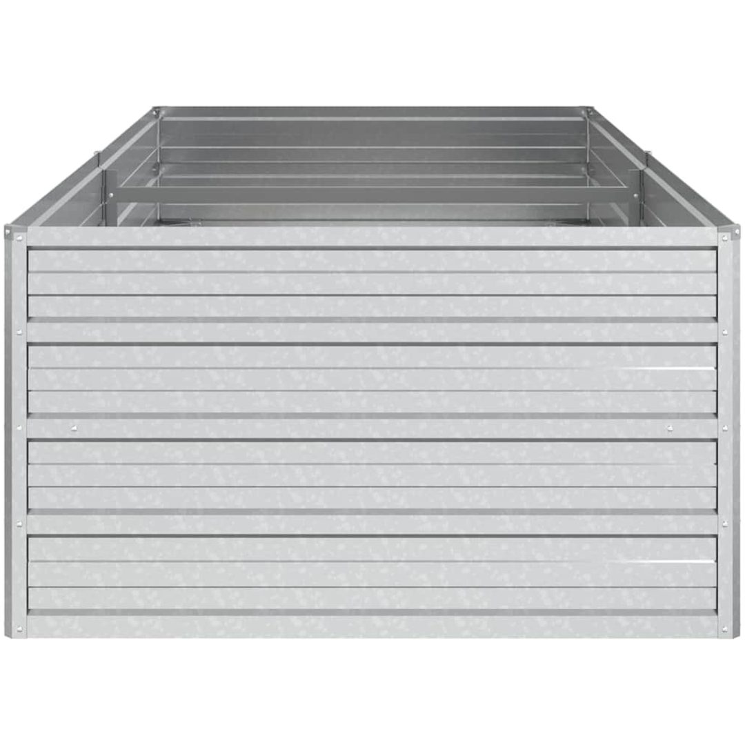 Odlingslåda upphöjd galvaniserat stål silver vidaXL 160 x 80 x 45 cm – bild 5