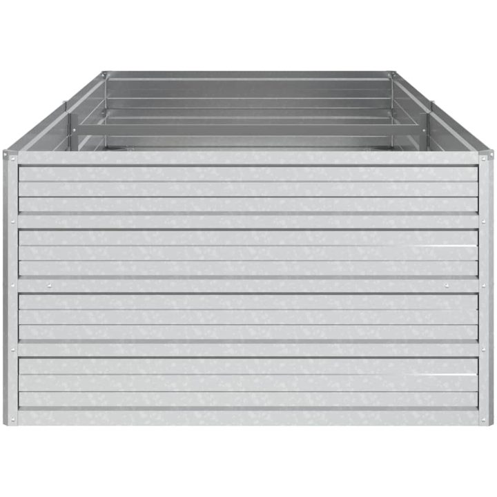 Odlingslåda upphöjd galvaniserat stål silver vidaXL 160 x 80 x 45 cm – bild 5