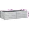 Odlingslåda upphöjd galvaniserat stål silver vidaXL 160 x 80 x 45 cm – miniatyr 7