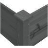 Odlingslåda upphöjd grå 120x120x56 cm massivt granträ vidaXL – miniatyr 6