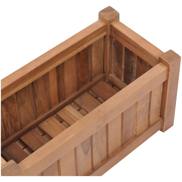 Odlingslåda upphöjd massivt teakträ vidaXL 50 x 25 x 25 cm – bild 5