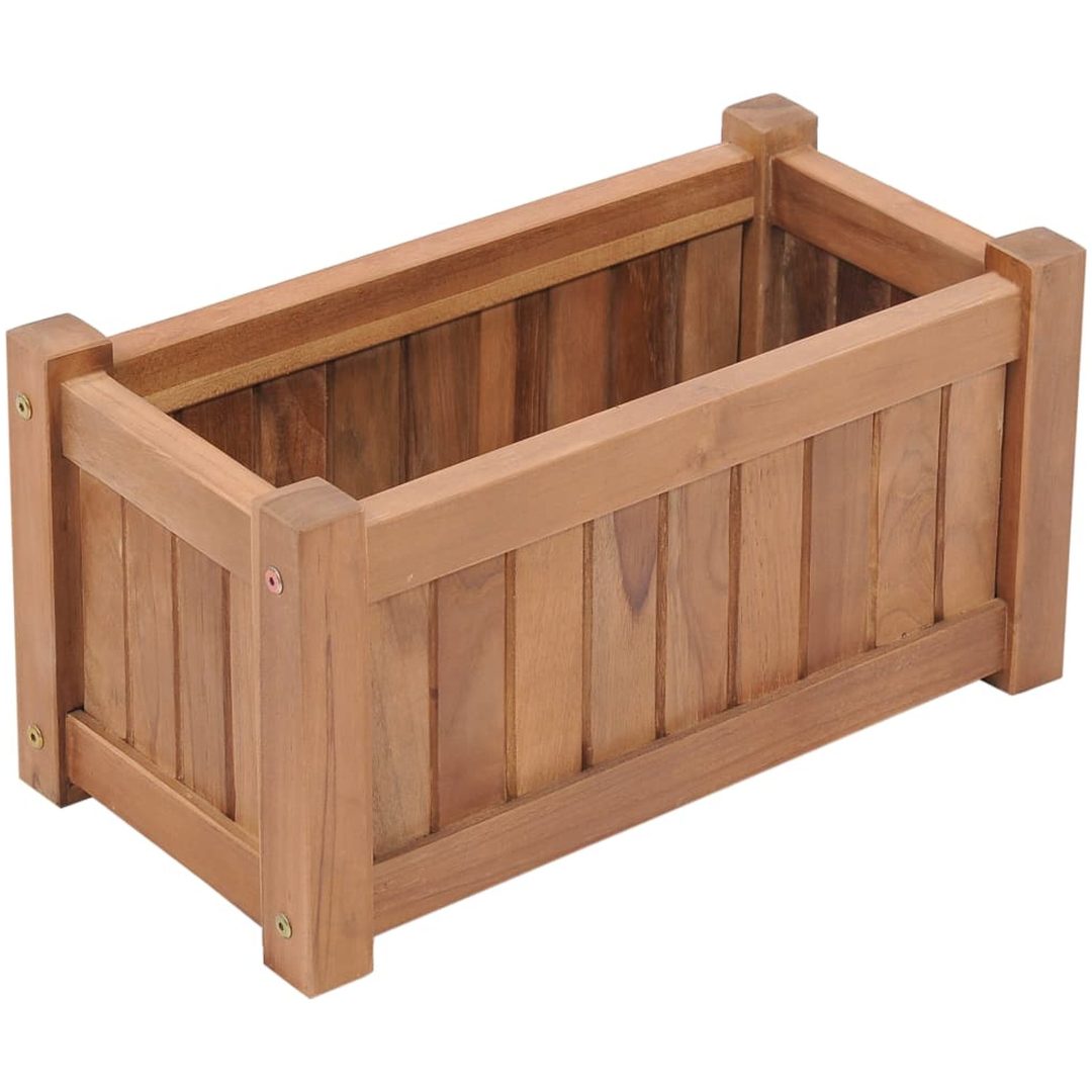 Odlingslåda upphöjd massivt teakträ vidaXL 50 x 25 x 25 cm
