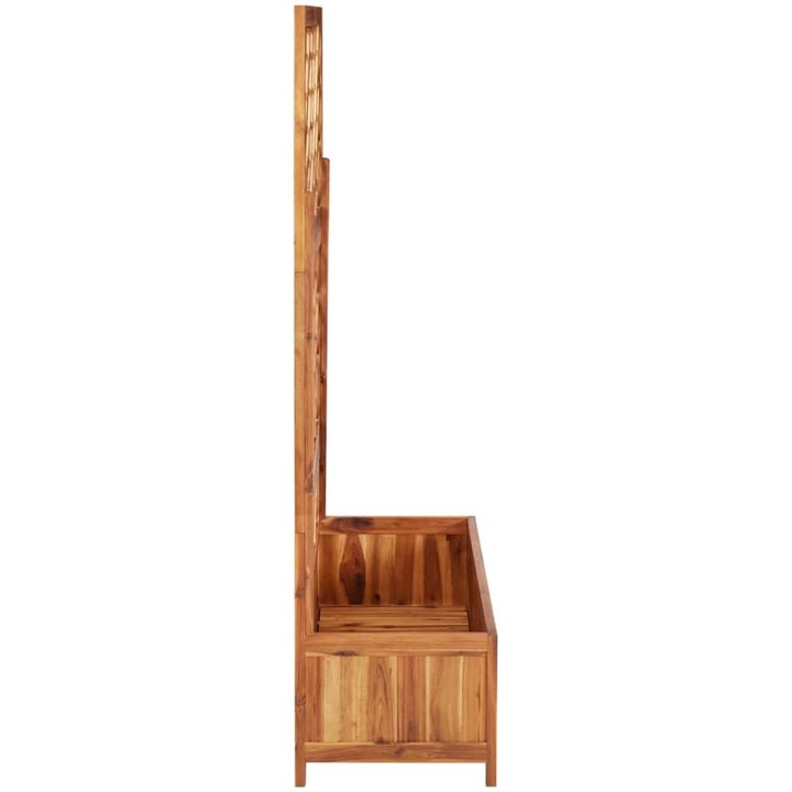 Odlingslåda upphöjd med spaljé 85x38x150 cm massivt akaciaträ vidaXL – bild 5