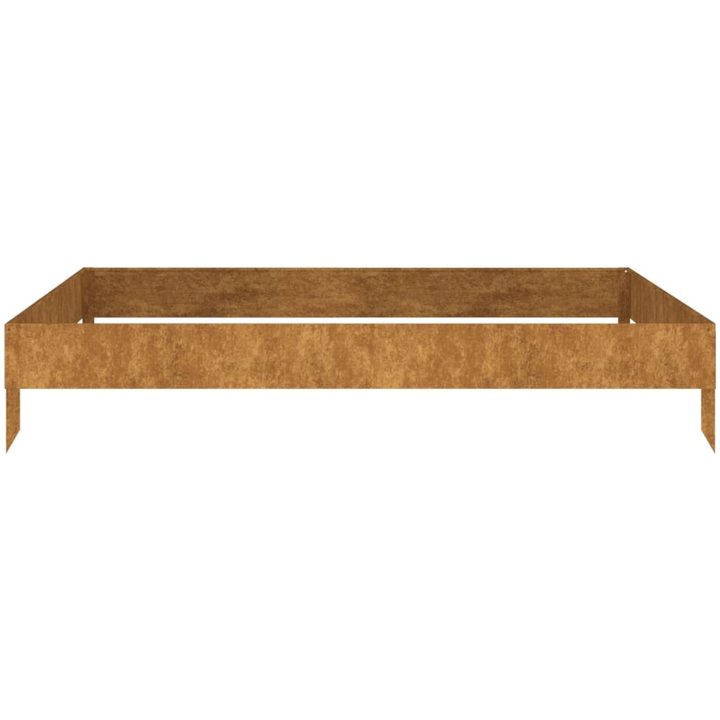 Odlingslåda upphöjd rosttrögt stål vidaXL 100 x 100 x 18.5 cm – bild 3