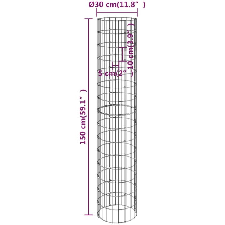 Odlingslåda upphöjd rund 4 st 30x50/100/150/200 cm vidaXL ⌀30 x 50/100/150/200 cm (4 st) – bild 7