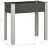 Odlingslåda upphöjd WPC grå vidaXL 75 x 40 x 75 cm – miniatyr 6