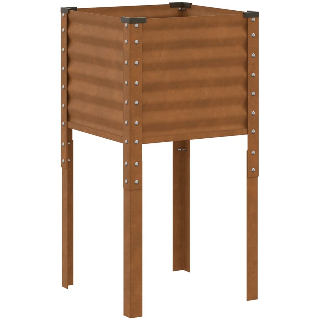 Odlingslåda väderbeständigt stål vidaXL 45 x 45 x 88 cm – bild 6