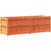 Odlingslåda vaxbrun 150x50x50 cm massiv furu vidaXL – miniatyr 2