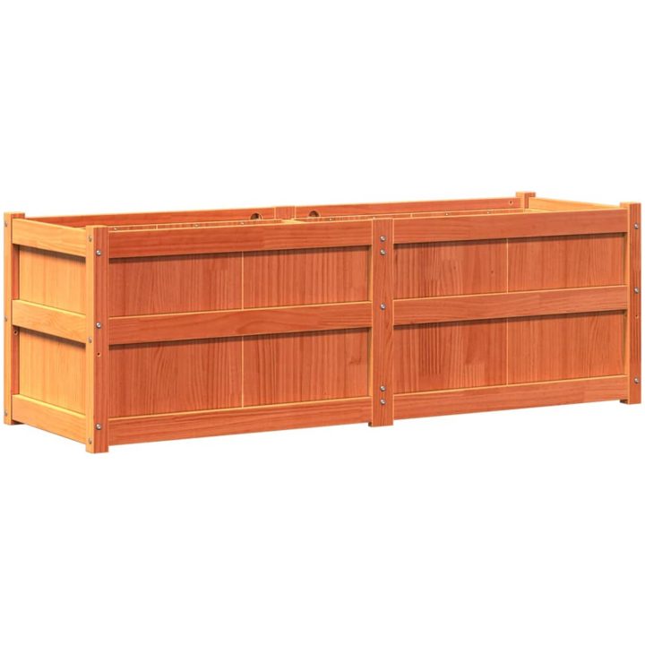Odlingslåda vaxbrun 150x50x50 cm massiv furu vidaXL – bild 2