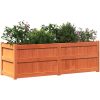 Odlingslåda vaxbrun 150x50x50 cm massiv furu vidaXL – miniatyr 4