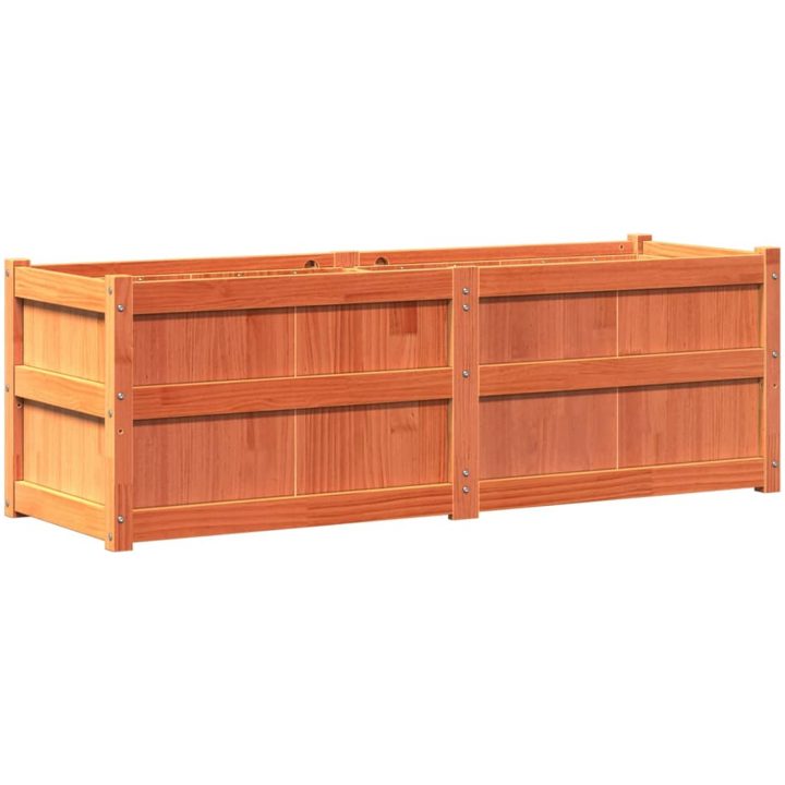 Odlingslåda vaxbrun 150x50x50 cm massiv furu vidaXL – bild 7