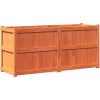 Odlingslåda vaxbrun 150x50x70 cm massiv furu vidaXL – miniatyr 2