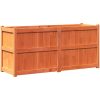 Odlingslåda vaxbrun 150x50x70 cm massiv furu vidaXL – miniatyr 7