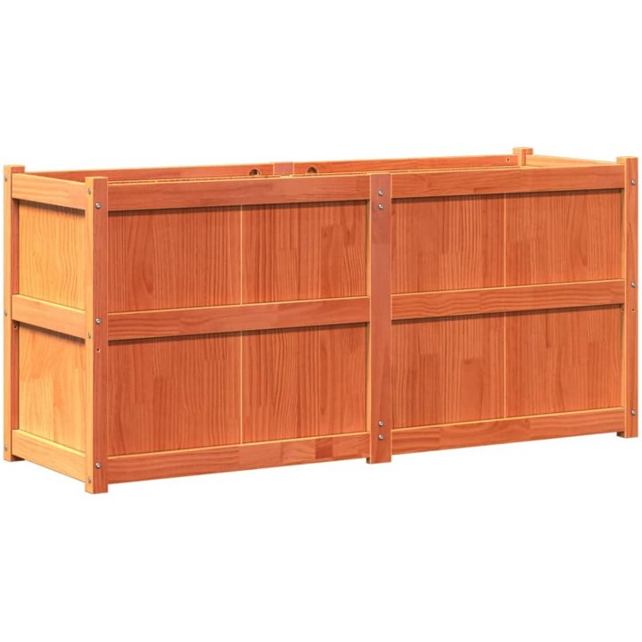 Odlingslåda vaxbrun 150x50x70 cm massiv furu vidaXL – bild 7
