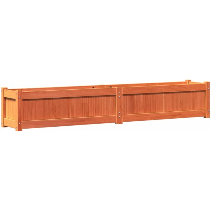 Odlingslåda vaxbrun 180x31x31 cm massiv furu vidaXL – bild 2