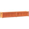 Odlingslåda vaxbrun 180x31x31 cm massiv furu vidaXL – miniatyr 7