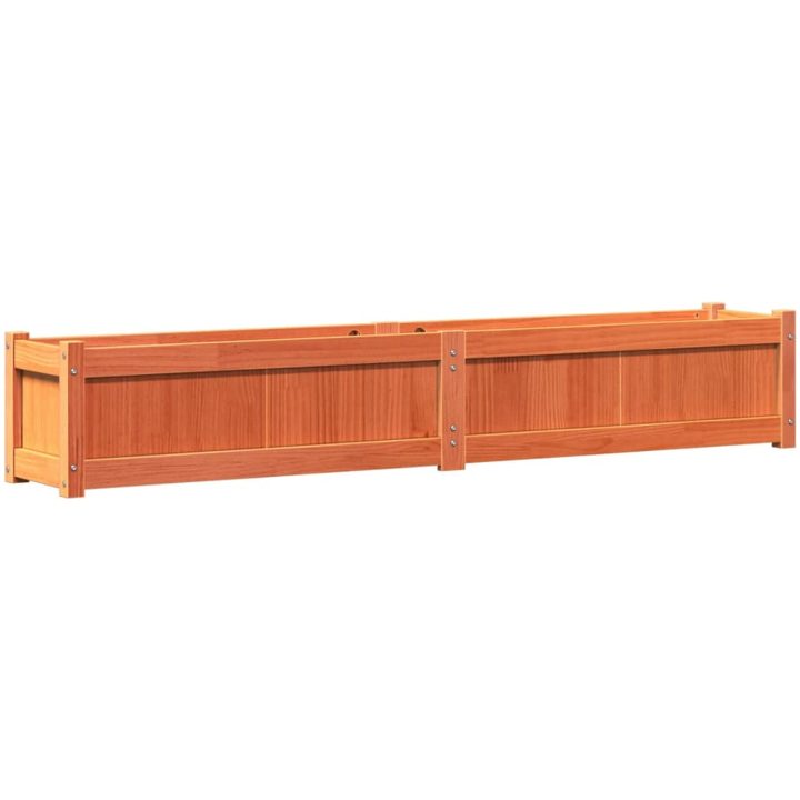 Odlingslåda vaxbrun 180x31x31 cm massiv furu vidaXL – bild 7