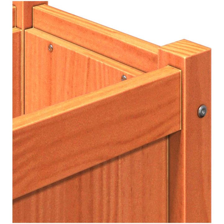 Odlingslåda vaxbrun 180x31x31 cm massiv furu vidaXL – bild 9