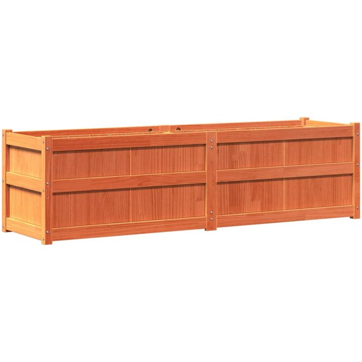 Odlingslåda vaxbrun 180x50x50 cm massiv furu vidaXL – bild 2