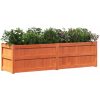 Odlingslåda vaxbrun 180x50x50 cm massiv furu vidaXL – miniatyr 4