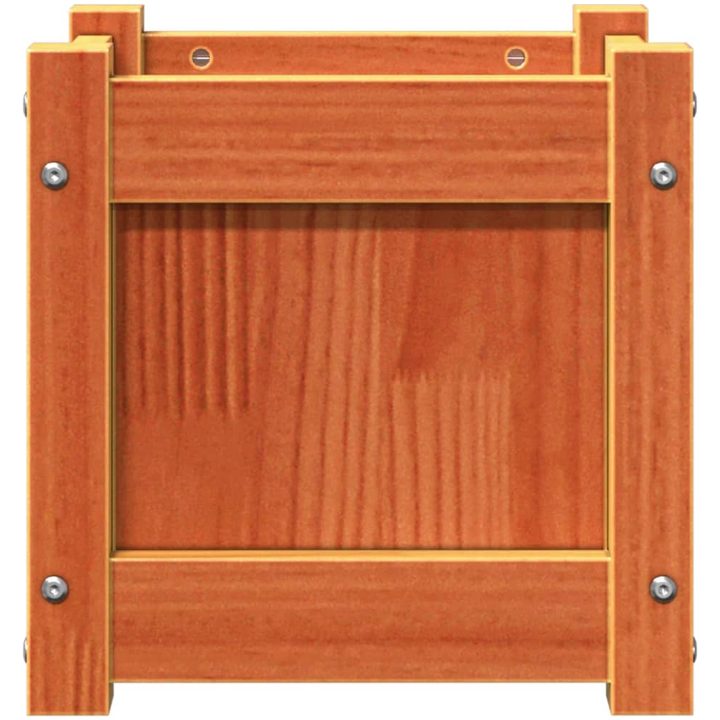 Odlingslåda vaxbrun 31x31x31 cm massiv furu vidaXL – bild 6