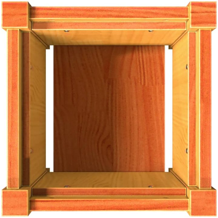 Odlingslåda vaxbrun 31x31x31 cm massiv furu vidaXL – bild 8