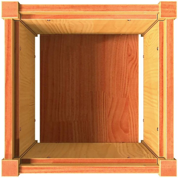 Odlingslåda vaxbrun 40x40x40 cm vit massiv furu vidaXL – bild 8