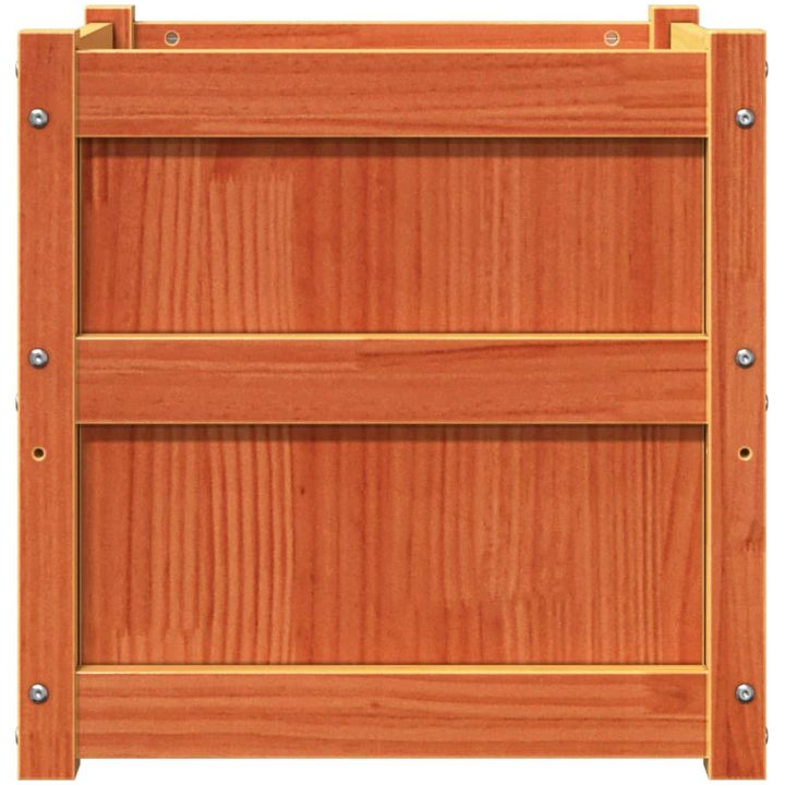 Odlingslåda vaxbrun 50x50x50 cm massiv furu vidaXL – bild 5