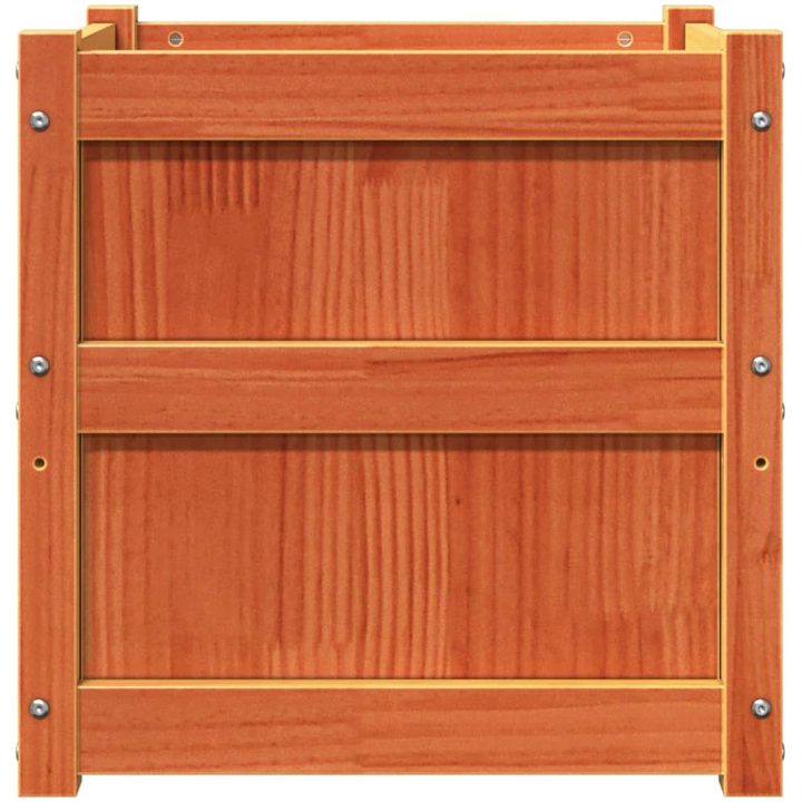 Odlingslåda vaxbrun 50x50x50 cm massiv furu vidaXL – bild 6