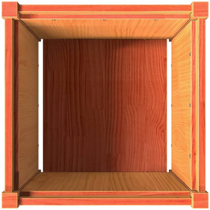 Odlingslåda vaxbrun 50x50x50 cm massiv furu vidaXL – bild 8